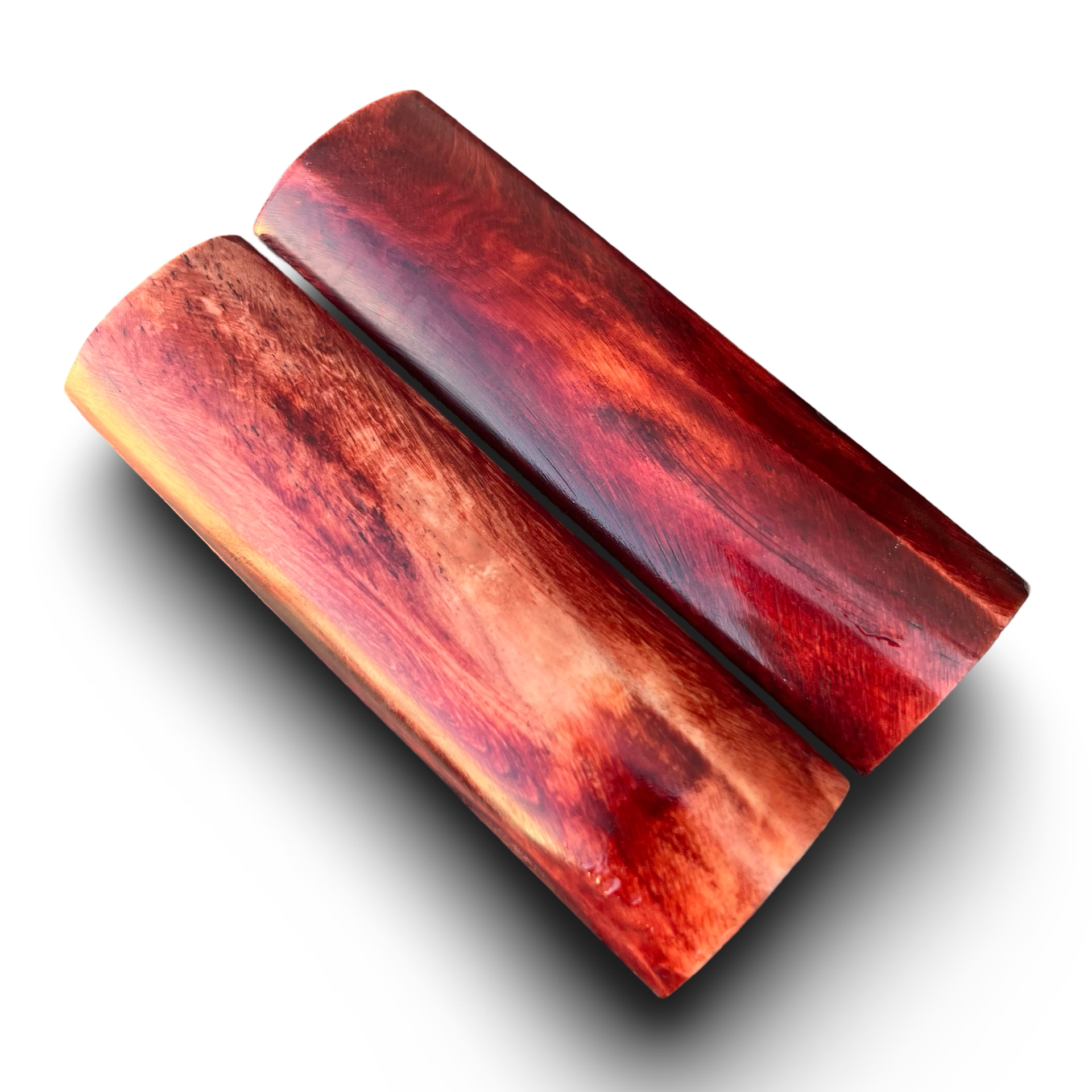 Stabilised Camel Bone Scales - Maroon (8x38x127mm)