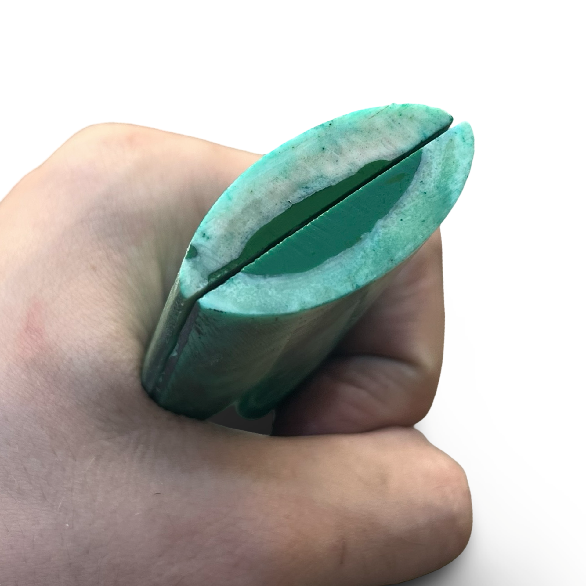 Stabilised Camel Bone Scales - Light Green (8x38x127mm)