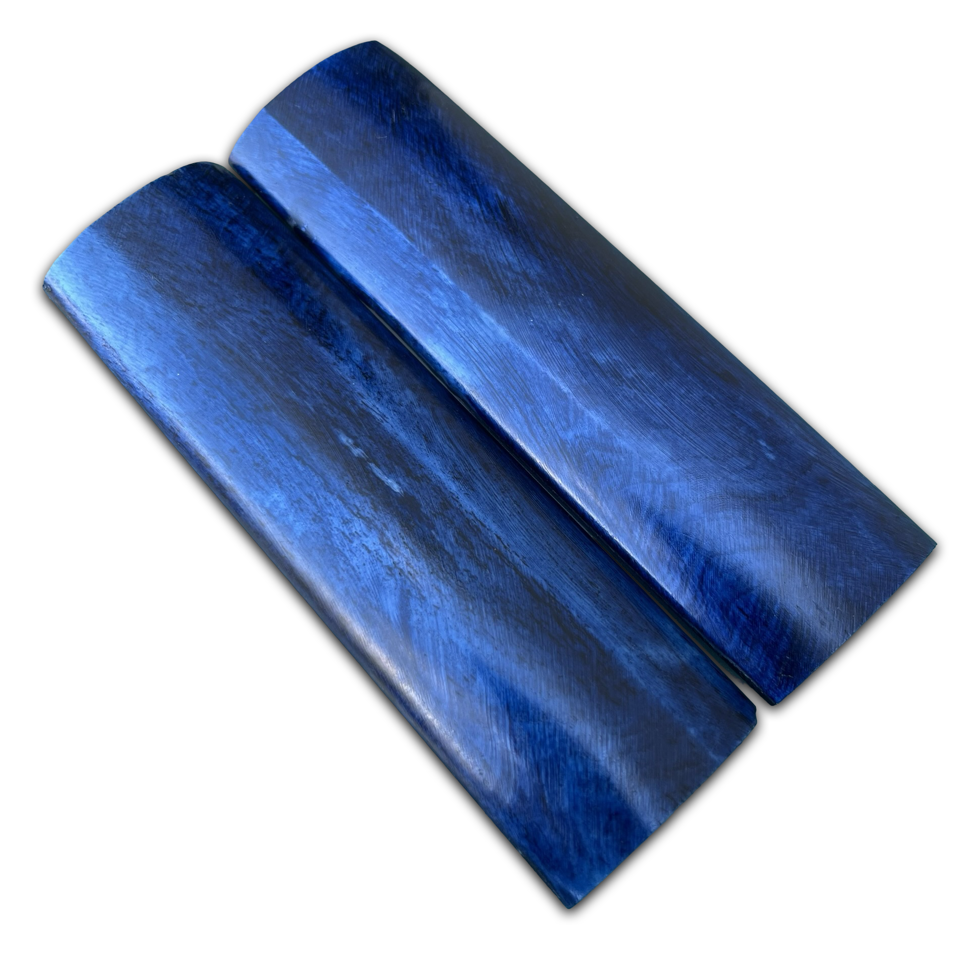 Stabilised Camel Bone Scales - Navy Blue (8x38x127mm)