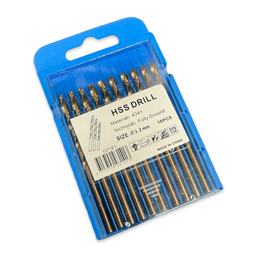 3.2mm High Speed Drilll Bit Set (10 pcs)