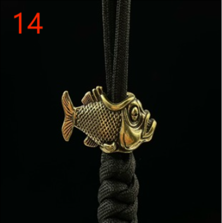 Paracord Brass Figurine Beads