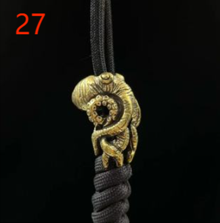 Paracord Brass Figurine Beads
