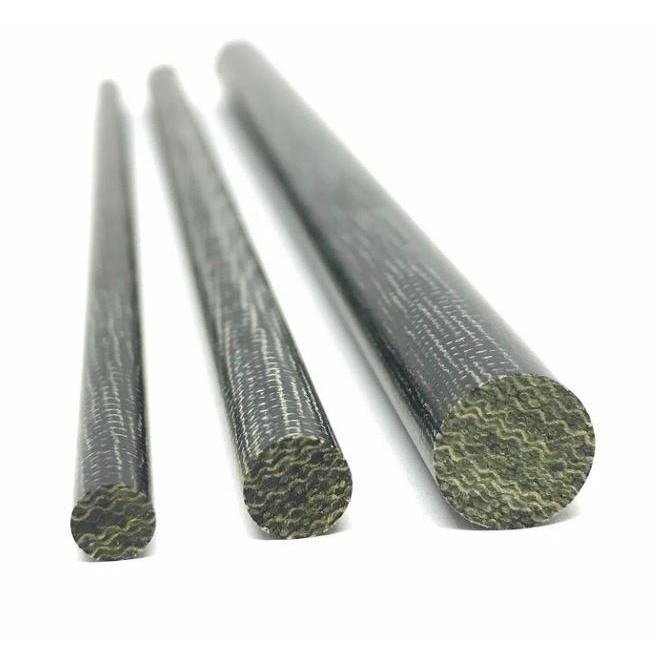 Canvas Micarta Pins & Tubes - Black & Brown