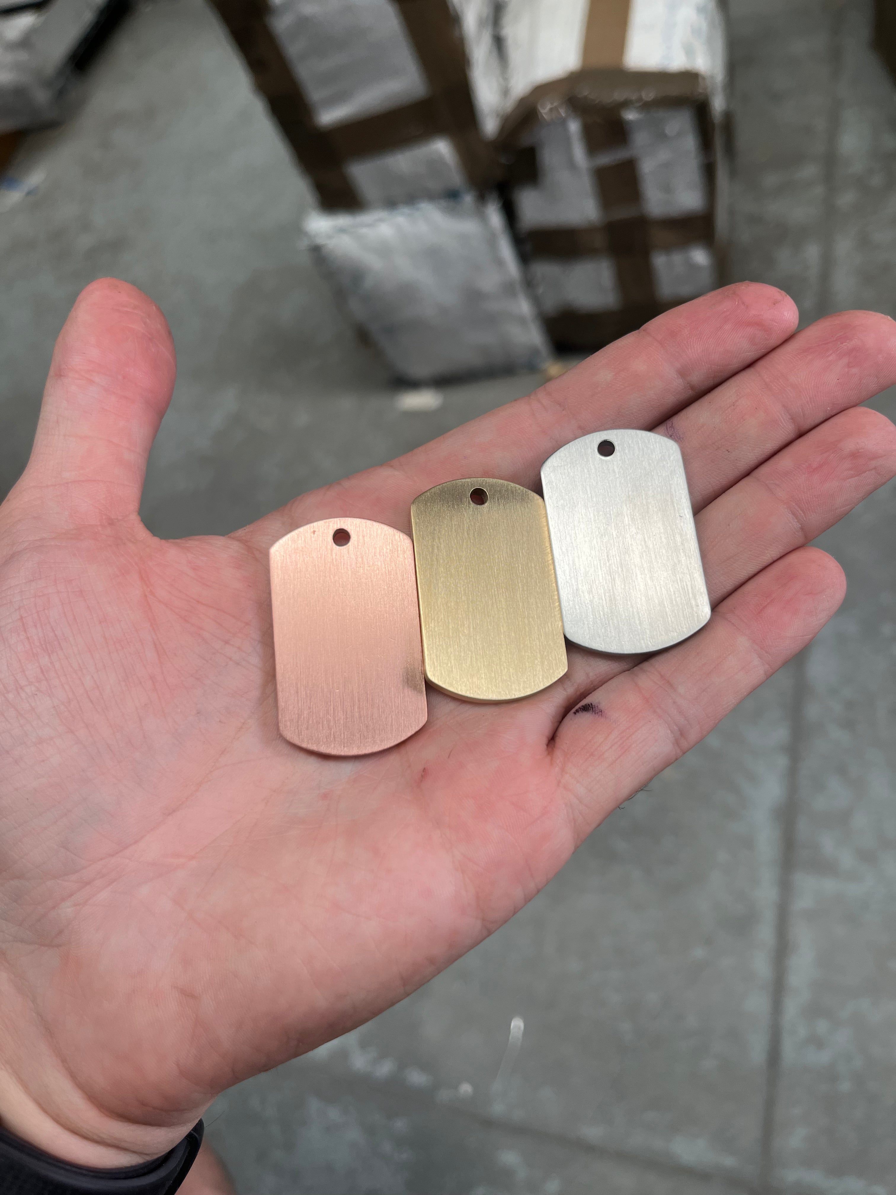 Brass Dog Tag Blank (3x24x40mm)