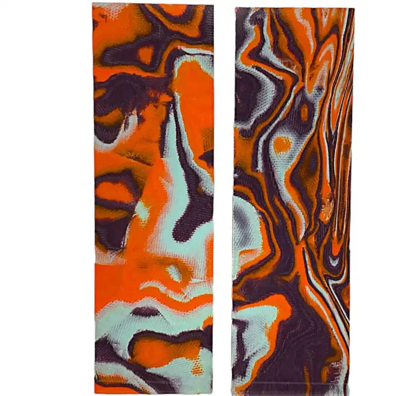 Burl G10 Multicolor Scales- Tiffany Blue/Orange/Purple (6.35 x 38 x 127mm)