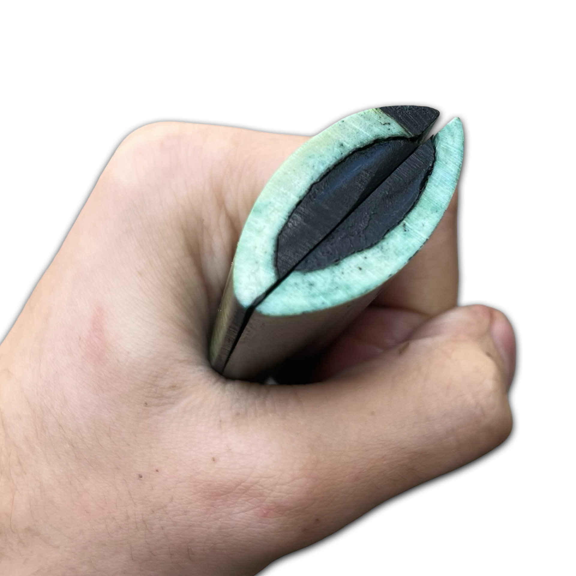 Stabilised Camel Bone Scales - Green (8x38x127mm)