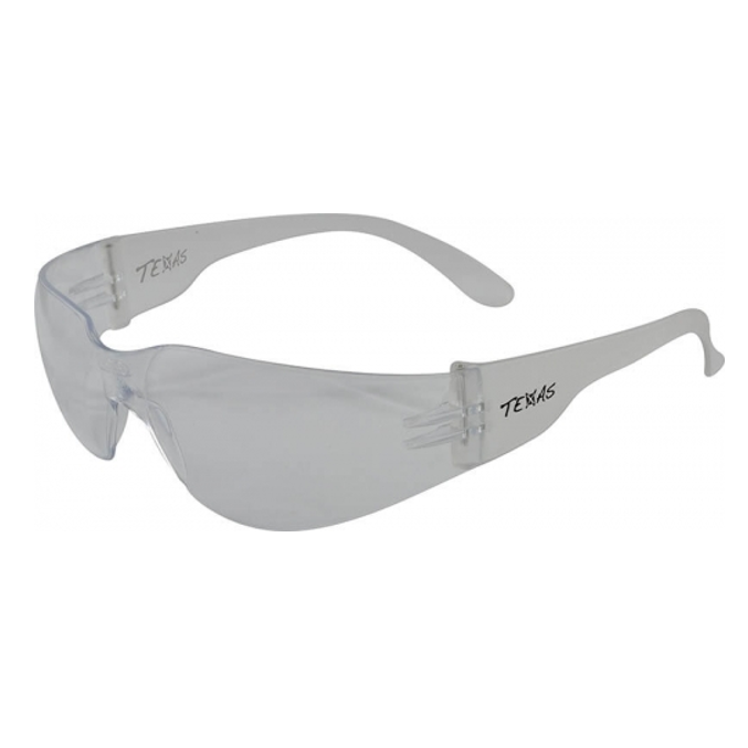 TEXAS Safety Glasses - Clear Lens 6 Pack