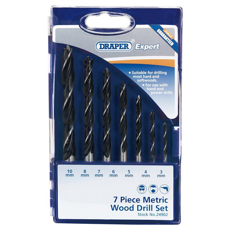 Draper Tools 7 Piece Metric Wood Drill Set