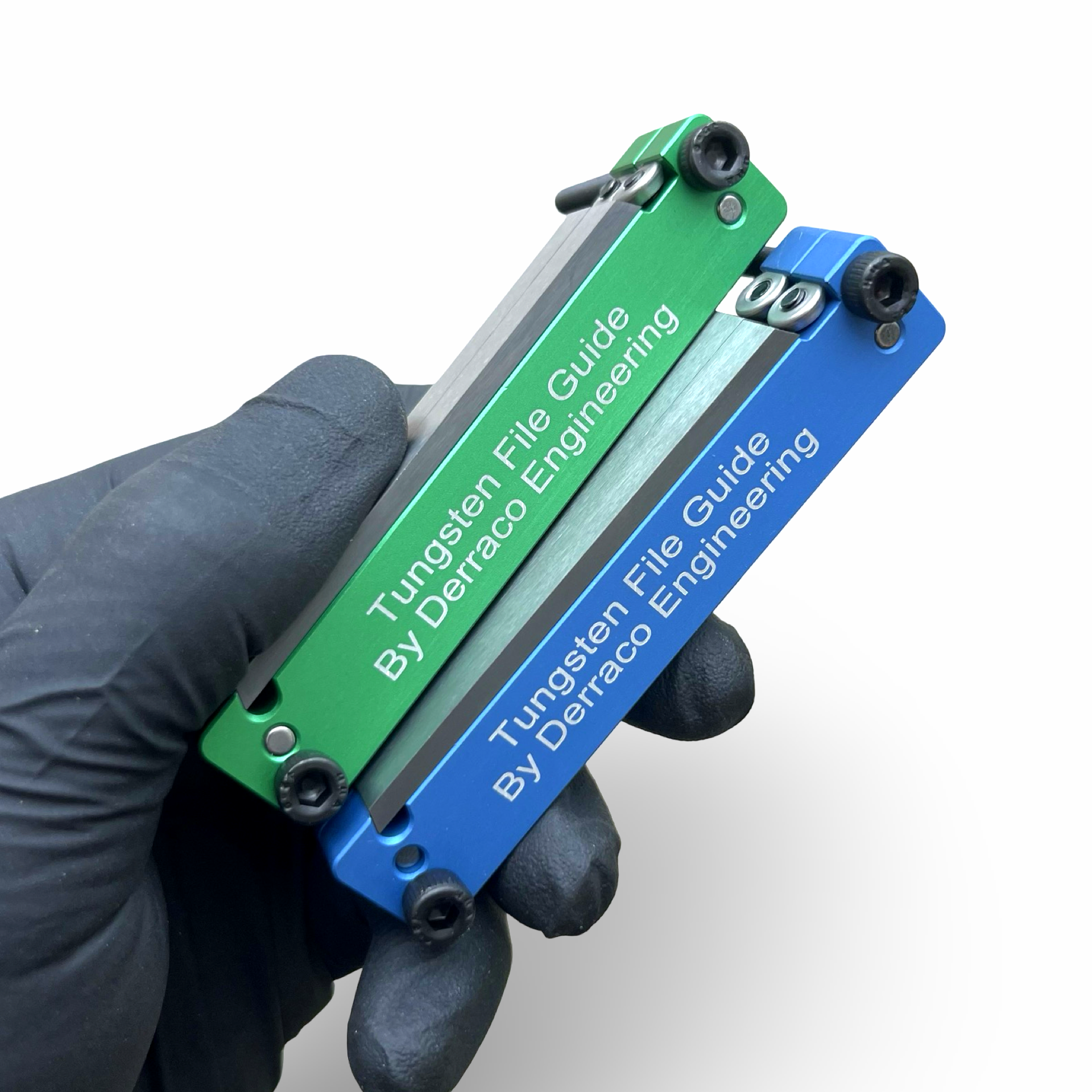 Mini Tungsten Carbide File Guides - Aluminium 64mm