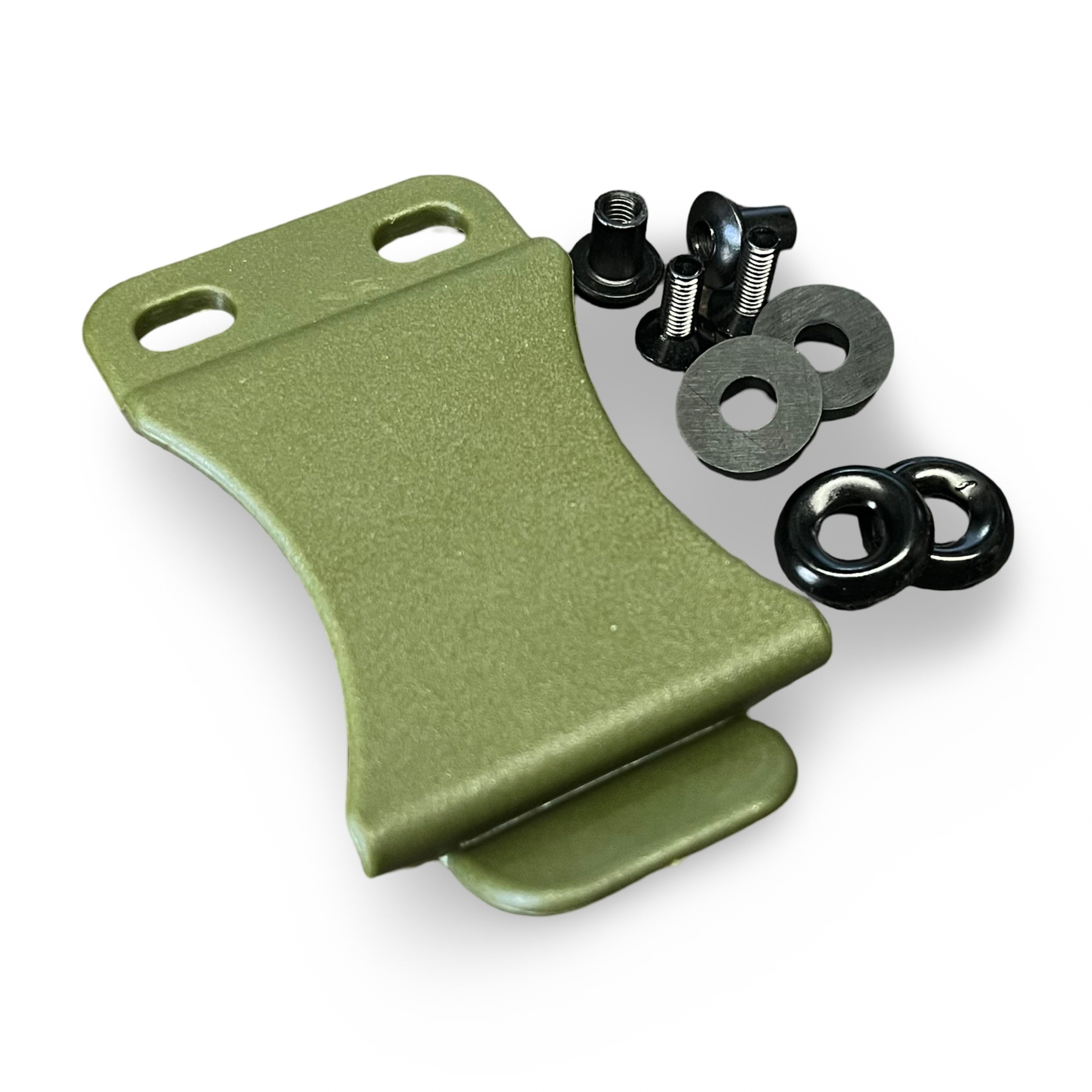 Fold-Over Kydex Belt Clips (Black, Green, Tan)