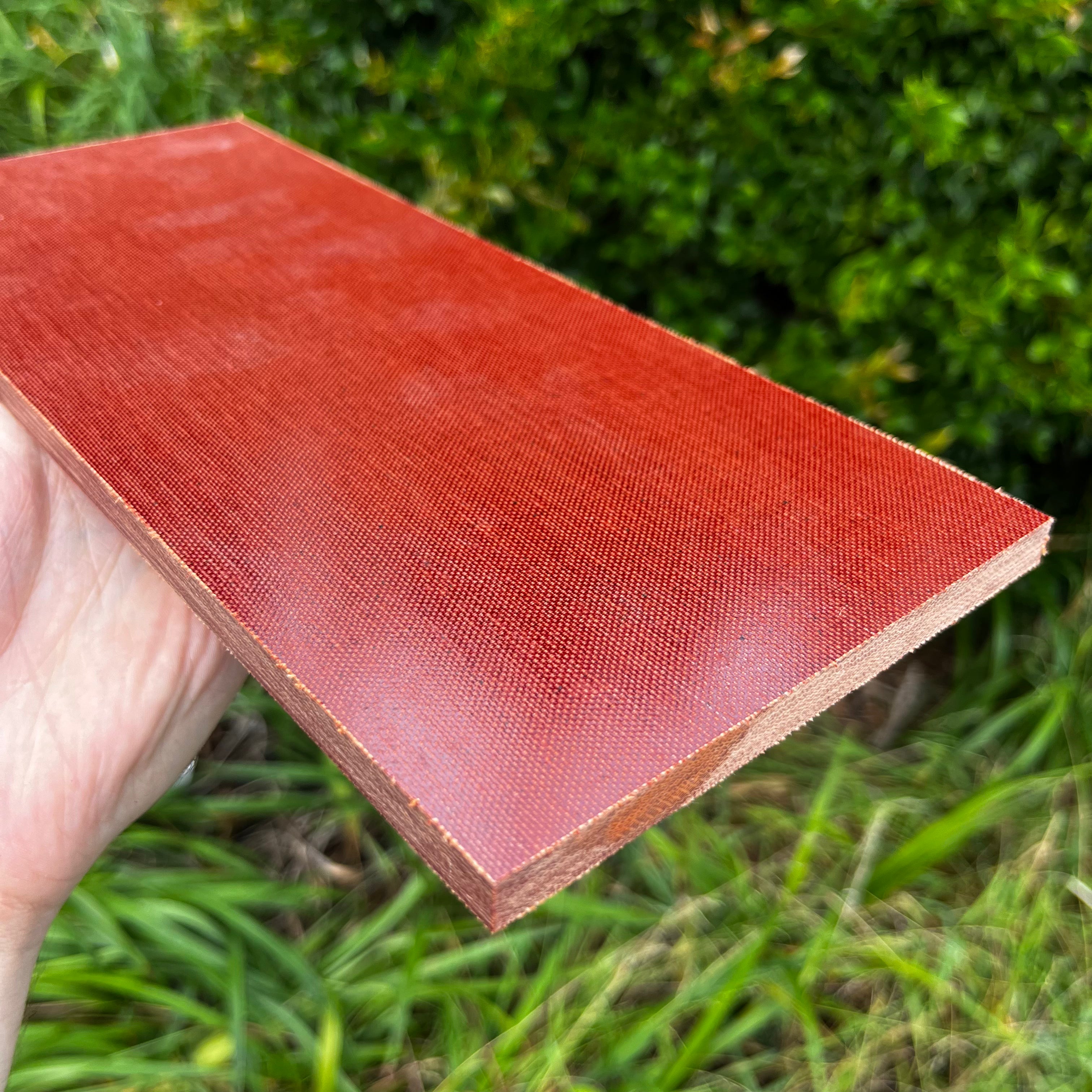 Canvas Micarta 3/8" Sheets & Scales - Fire Red