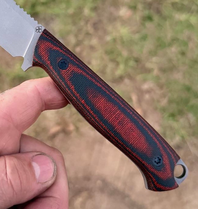 Canvas Micarta Sheet - Fire & Black - 1/4"