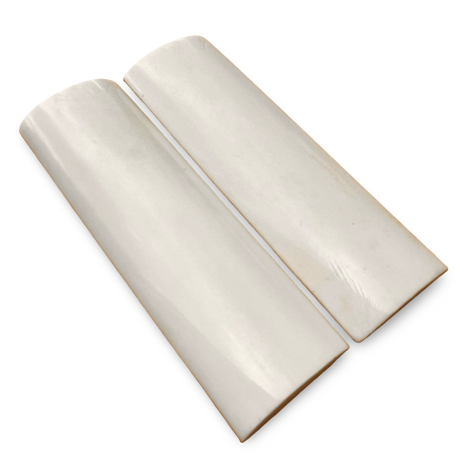 Stabilised Camel Bone Scales - White (8x38x127mm)