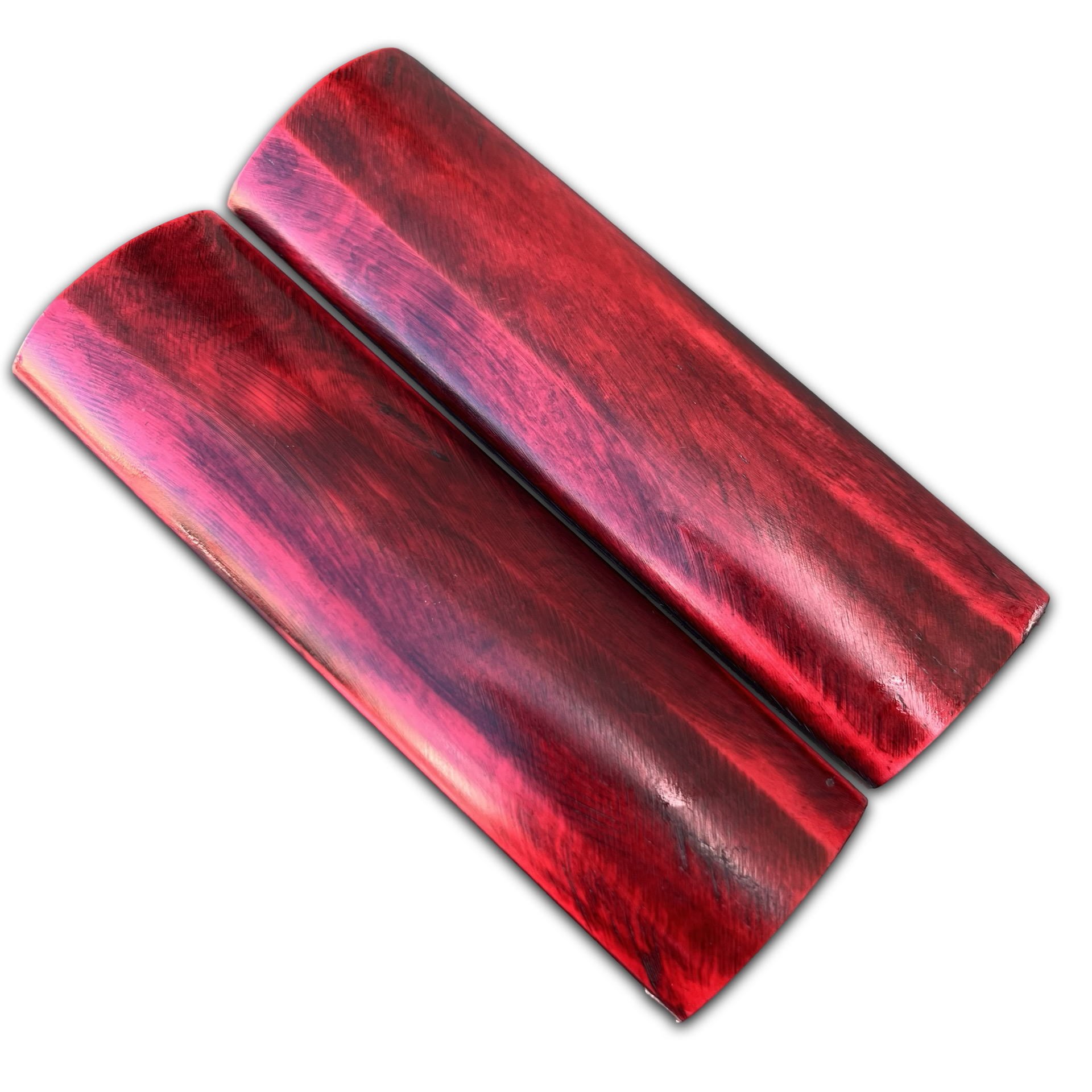 Stabilised Camel Bone Scales - Red (8x38x127mm)