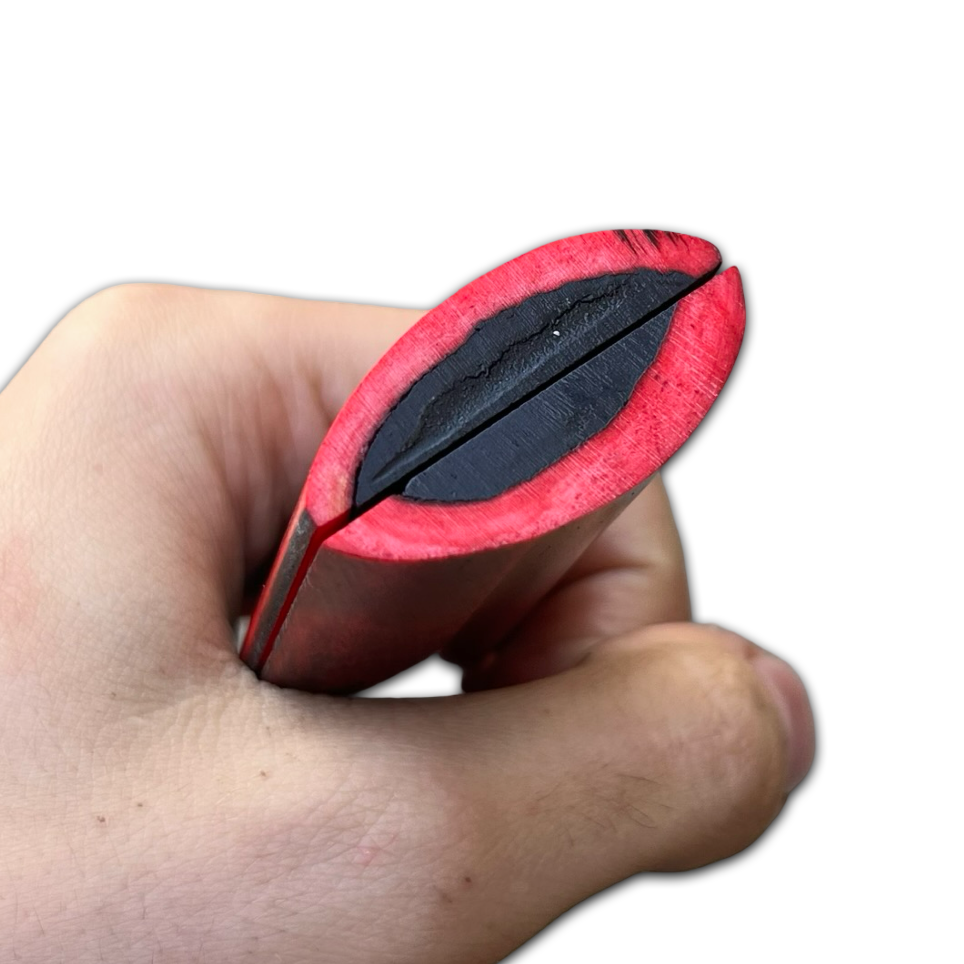 Stabilised Camel Bone Scales - Red (8x38x127mm)