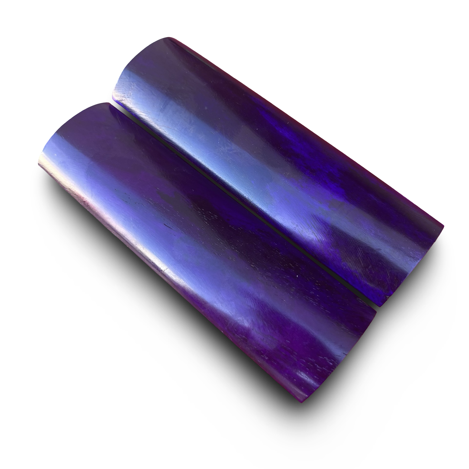 Stabilised Camel Bone Scales - Purple (8x38x127mm)