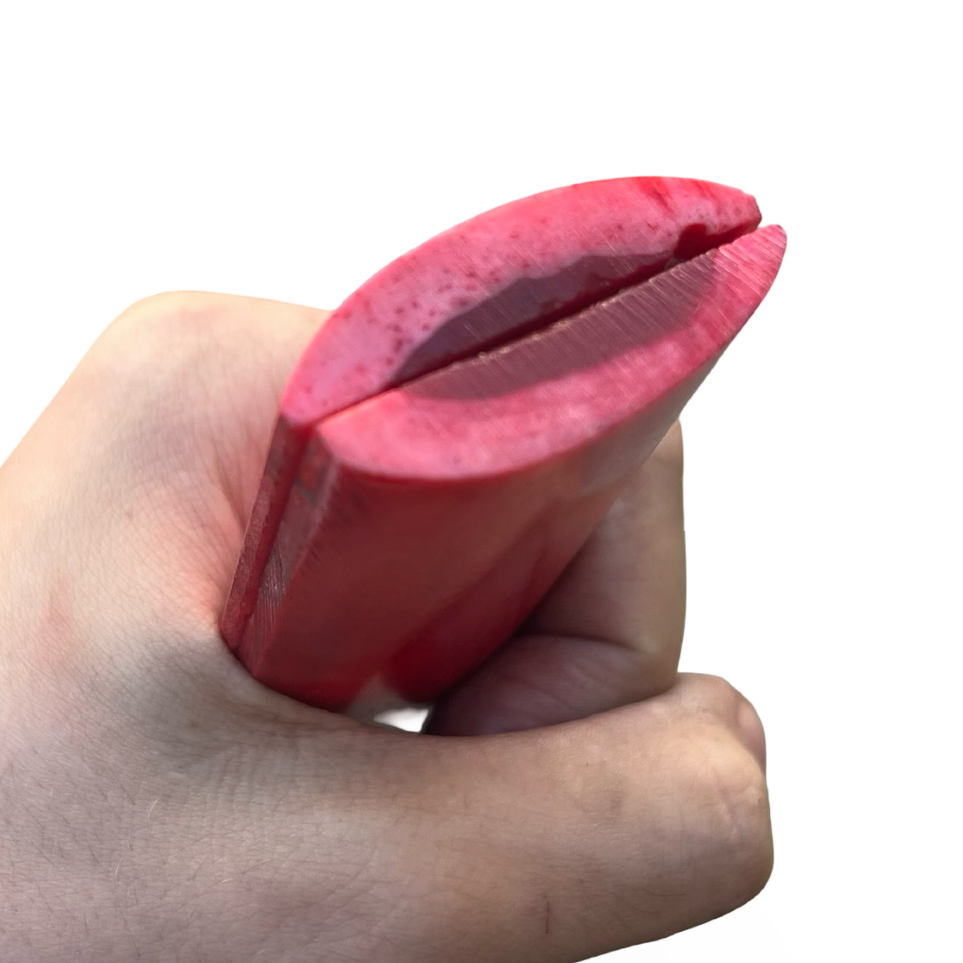 Stabilised Camel Bone Scales - Bright Red (8x38x127mm)