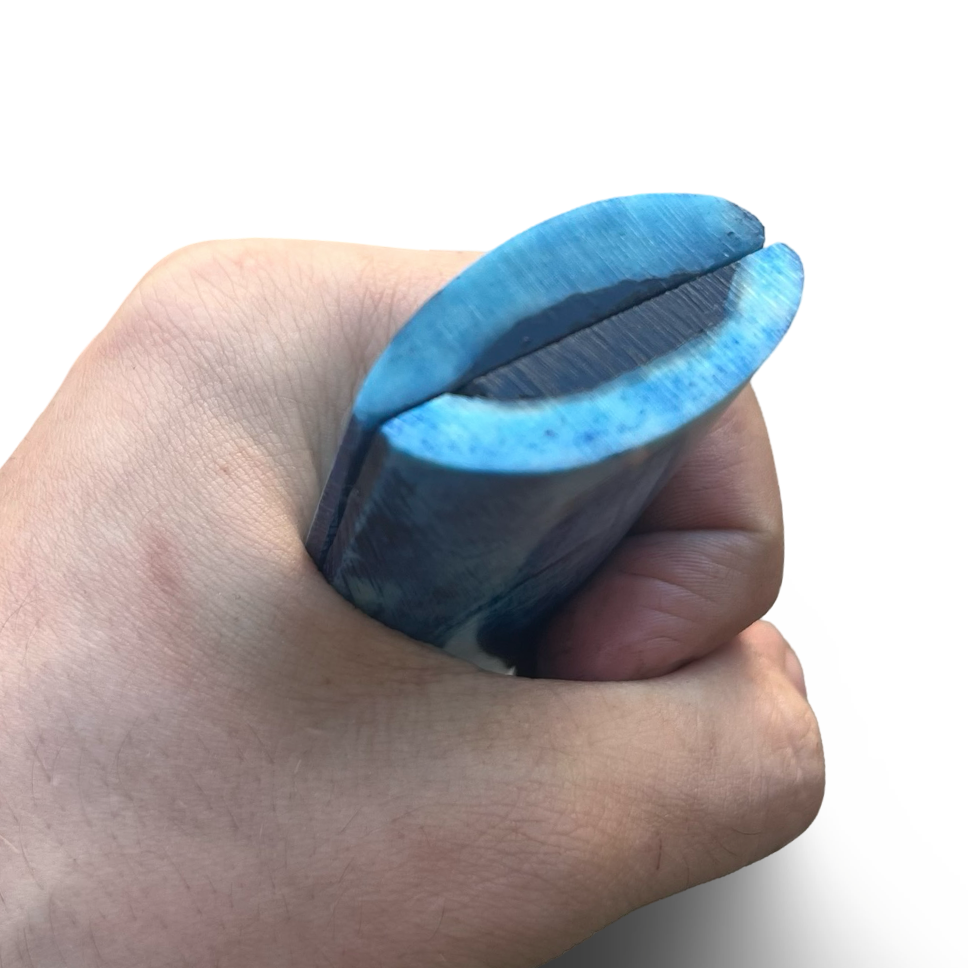 Stabilised Camel Bone Scales - Light Blue (8x38x127mm)