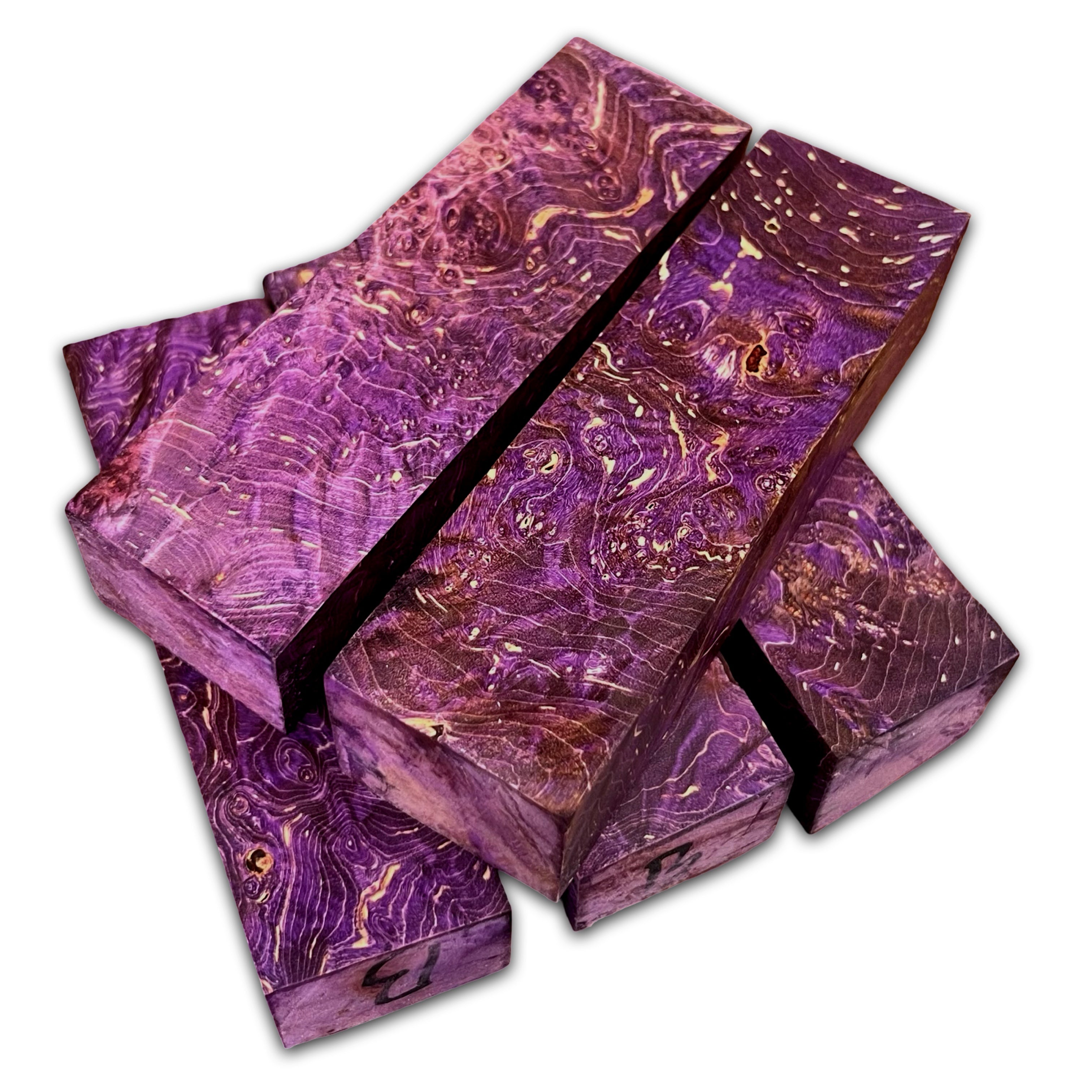 Purple Stabilised Maple Burl (30x40x135mm)