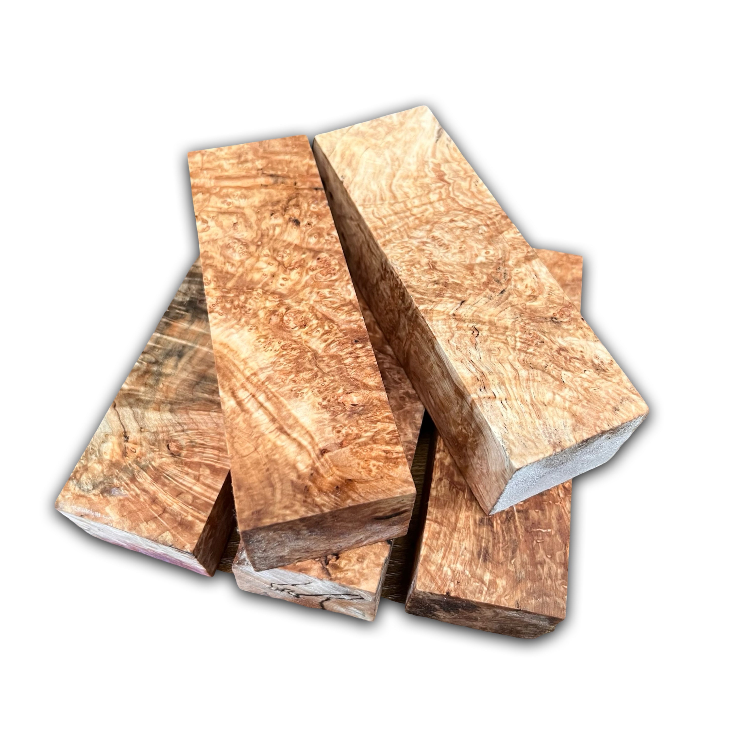 Natural Stabilised Maple Burl (30x40x135mm)