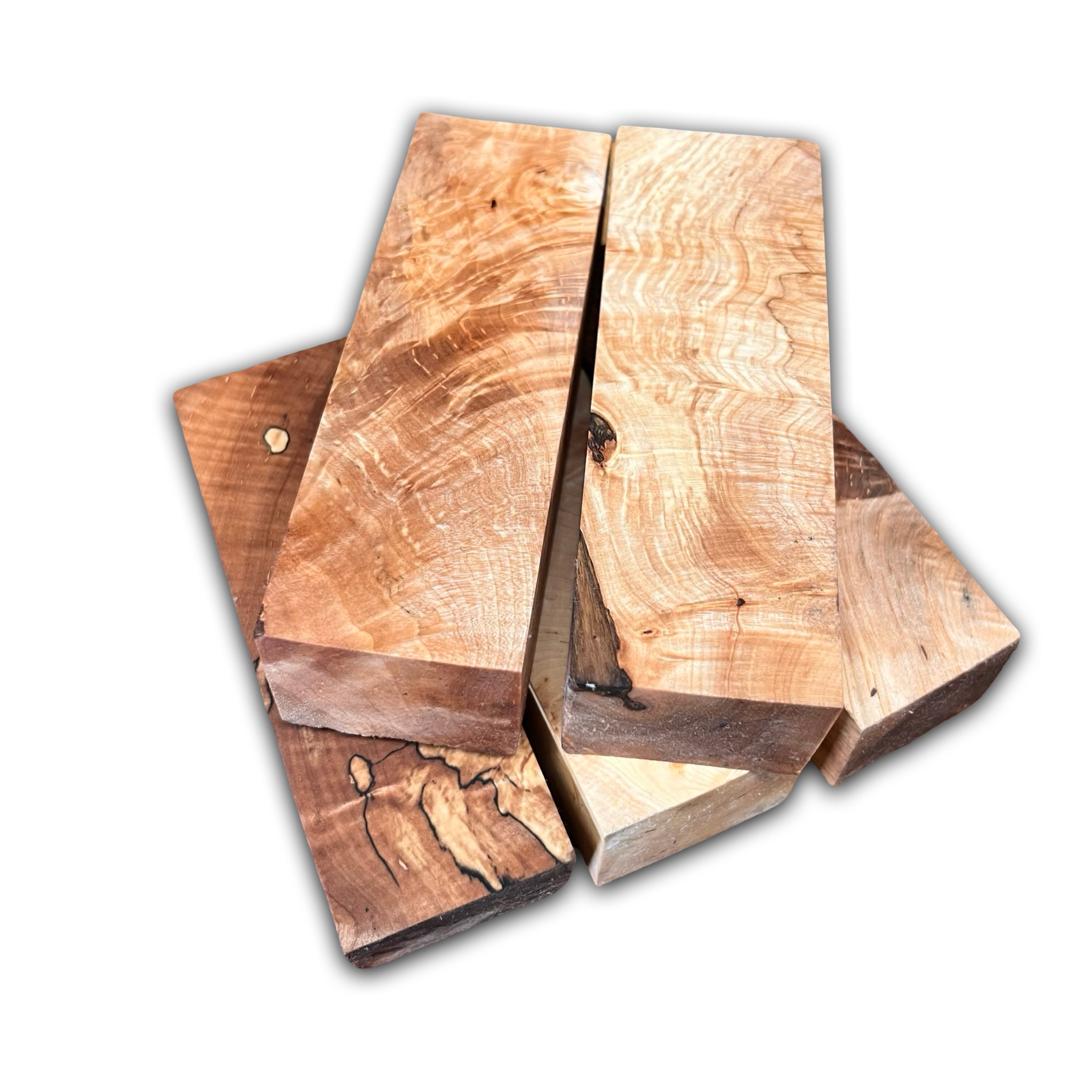 Natural Stabilised Curly Maple (30x40x135mm)