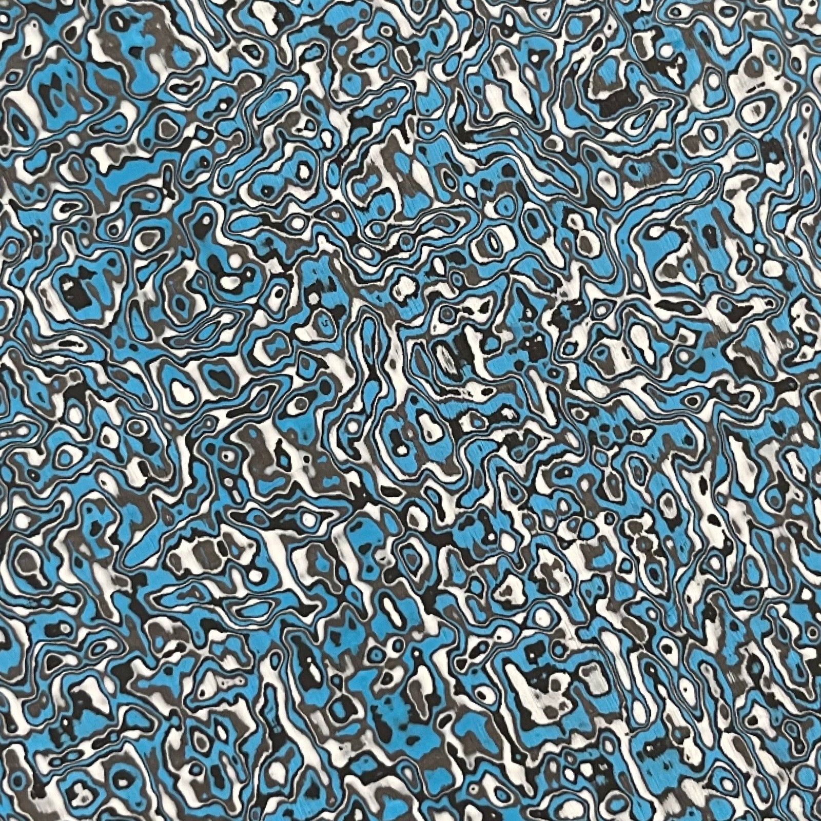 Damascus Carbon Fiber - Blue & White - 7 x 160 x 245mm