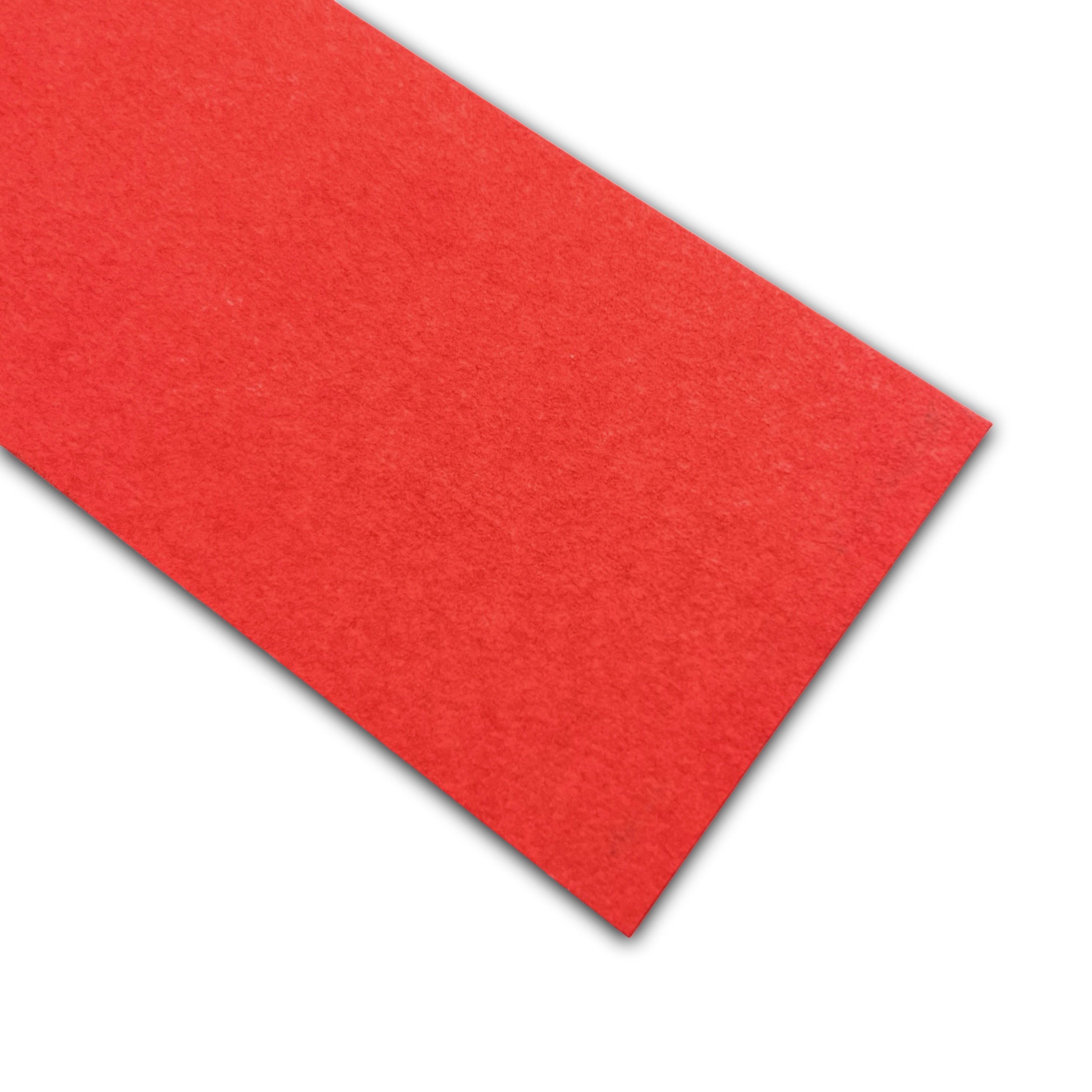 Red rectangular sheet of paper on a white background