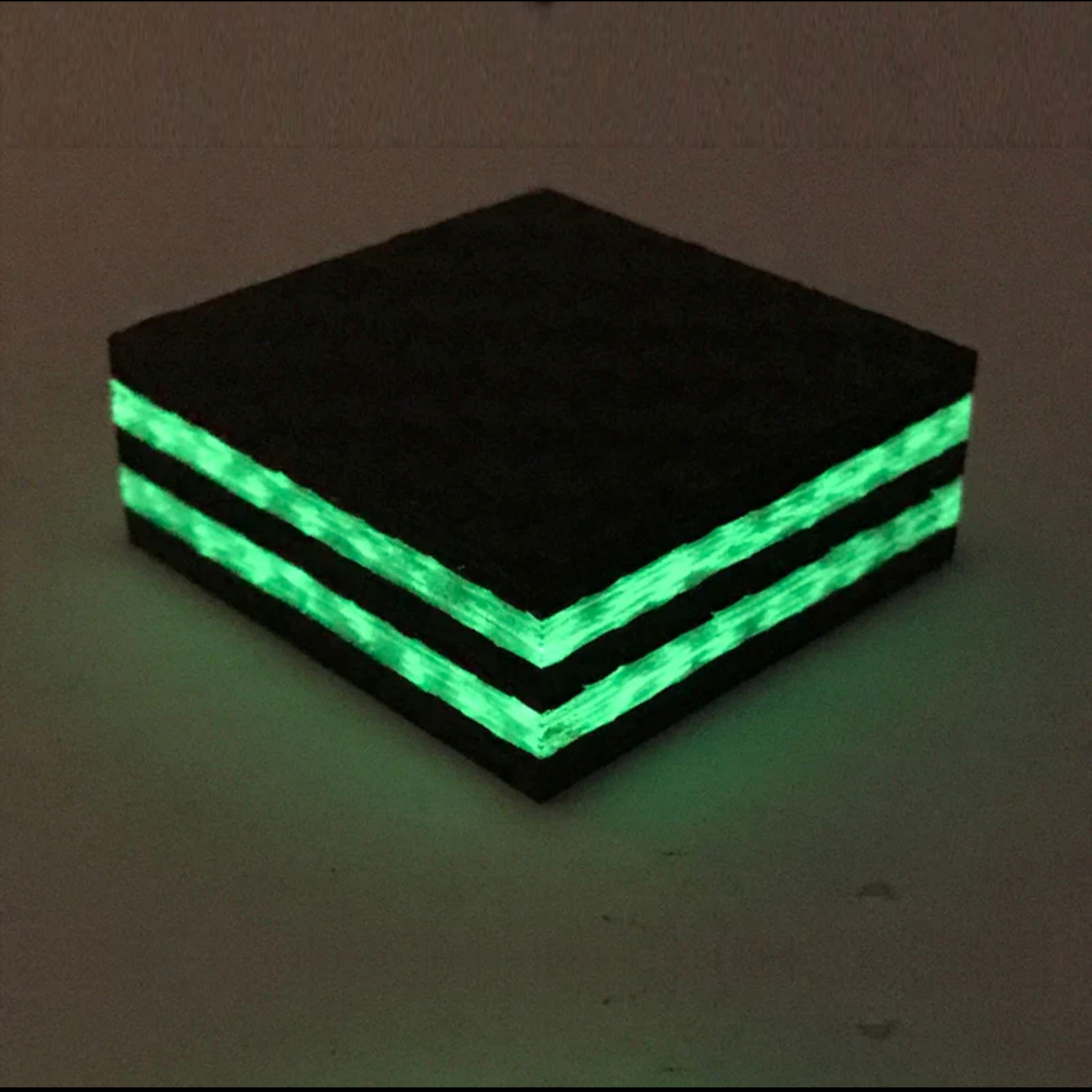 Double Green Glow Core Carbon Fiber Ring Blank/Bolster/Spacer - Carbon Waves