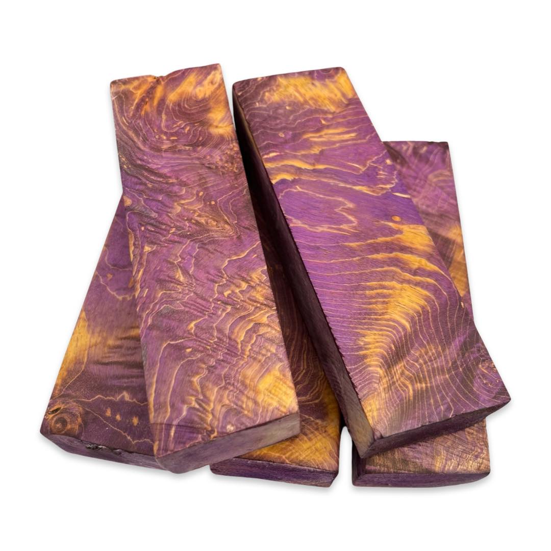Purple Stabilised Maple Curly Grain (30x40x135mm)