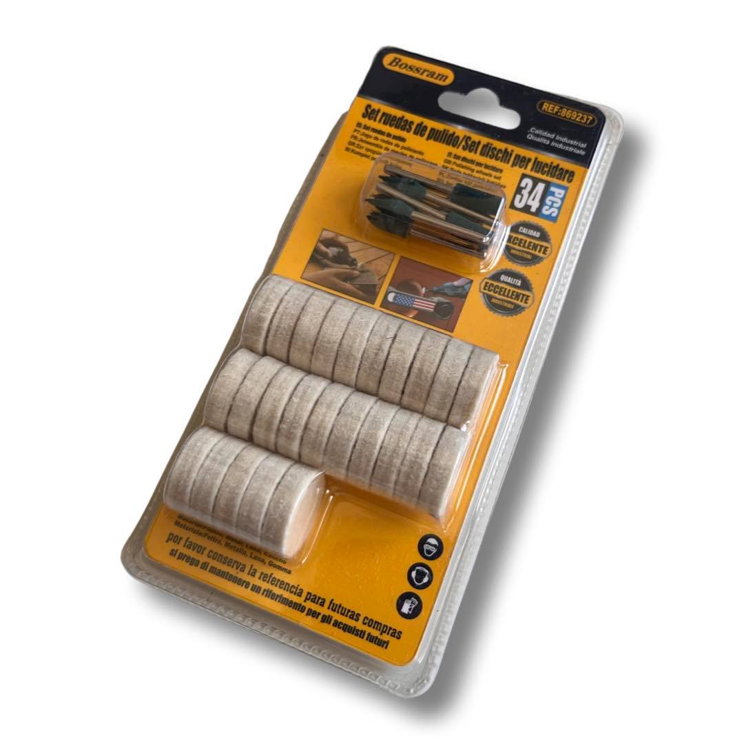 34 Piece Polishing and Buffing Dremel/Drill Set