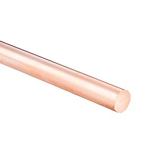 Copper Rod/Pin 2 - 6.35 x 300mm (2mm- 1/8 - 3/16 x 12")