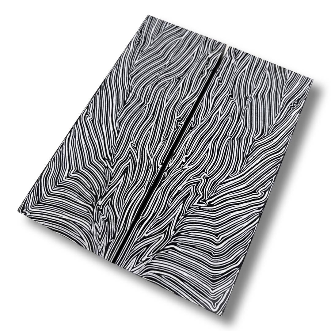 G10 Damascus Knife Scales & Blocks - Black & White