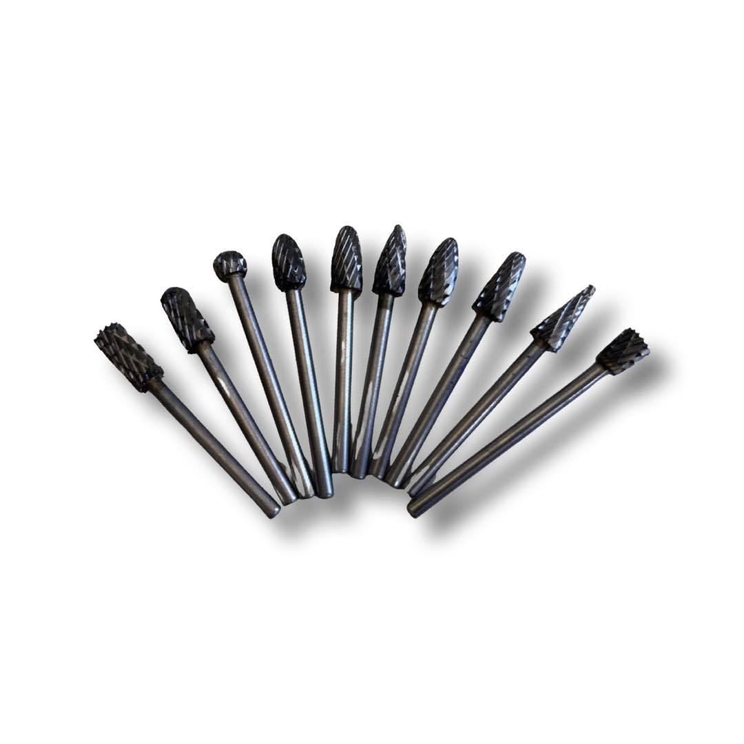 Tungsten Carbide Burr Set 10 Pcs Double Cut