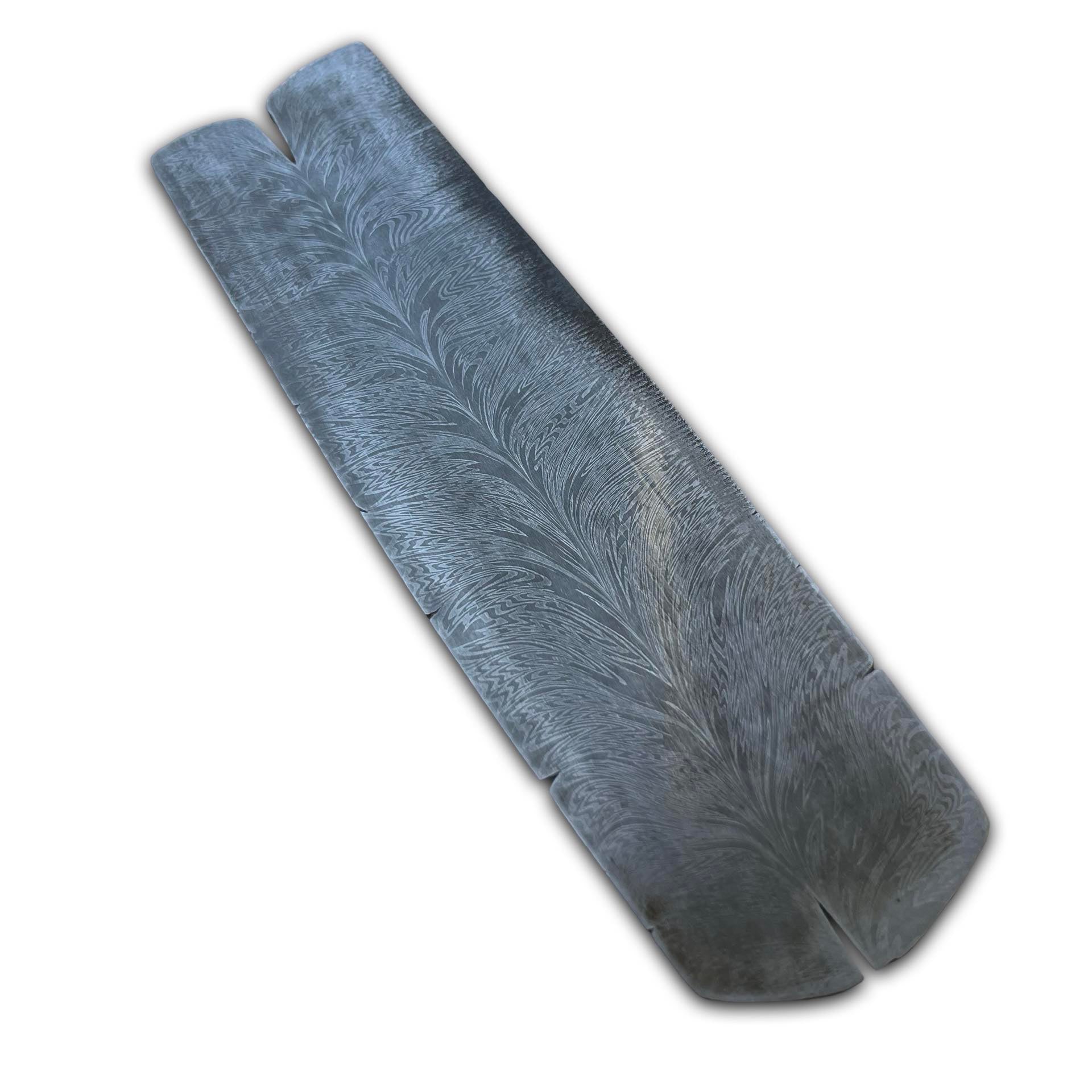 High Carbon Damascus Steel (1084 / 15N20) Bars - Feather & Mosaic