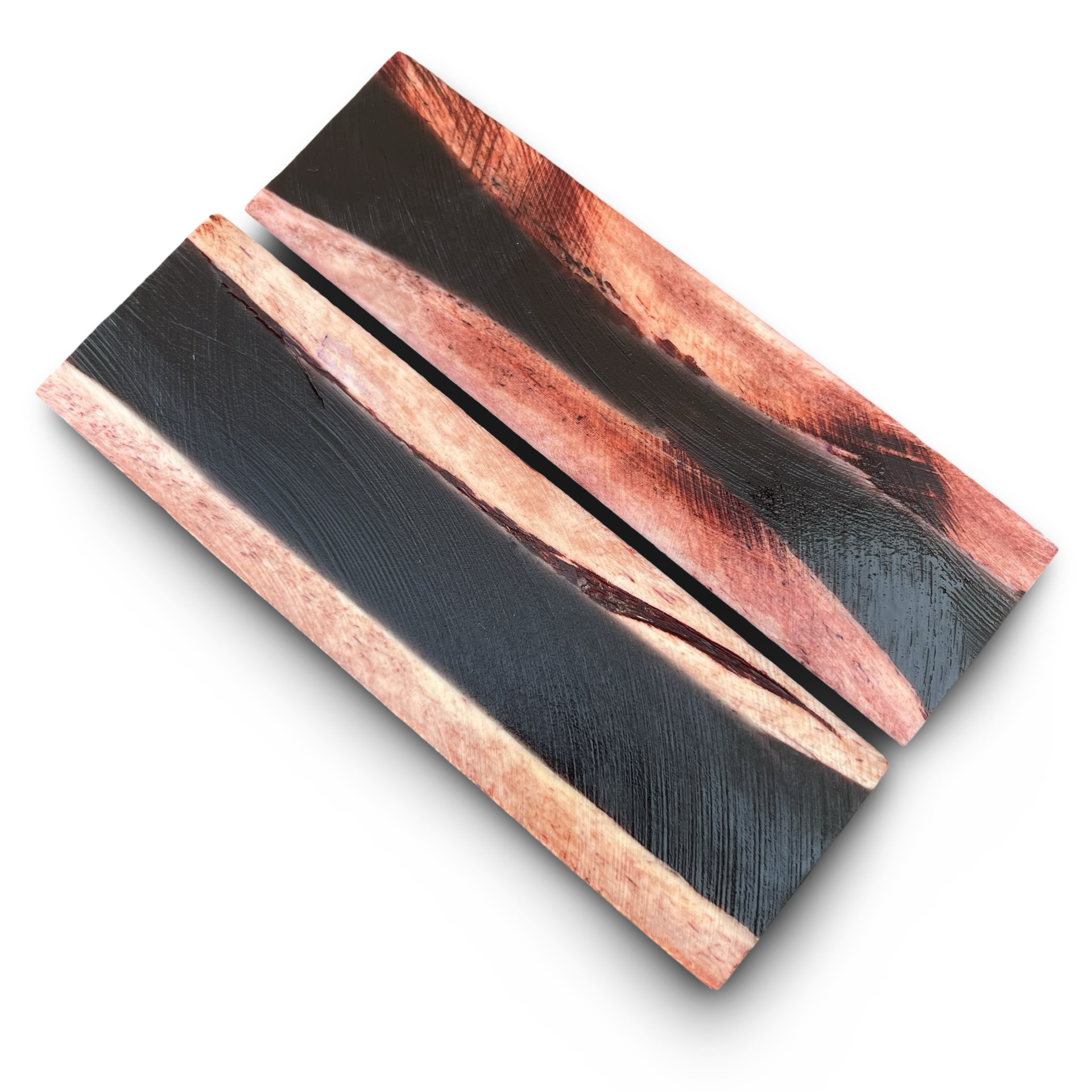 Stabilised Camel Bone Scales - Maroon (8x38x127mm)
