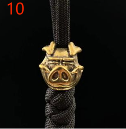 Paracord Brass Figurine Beads