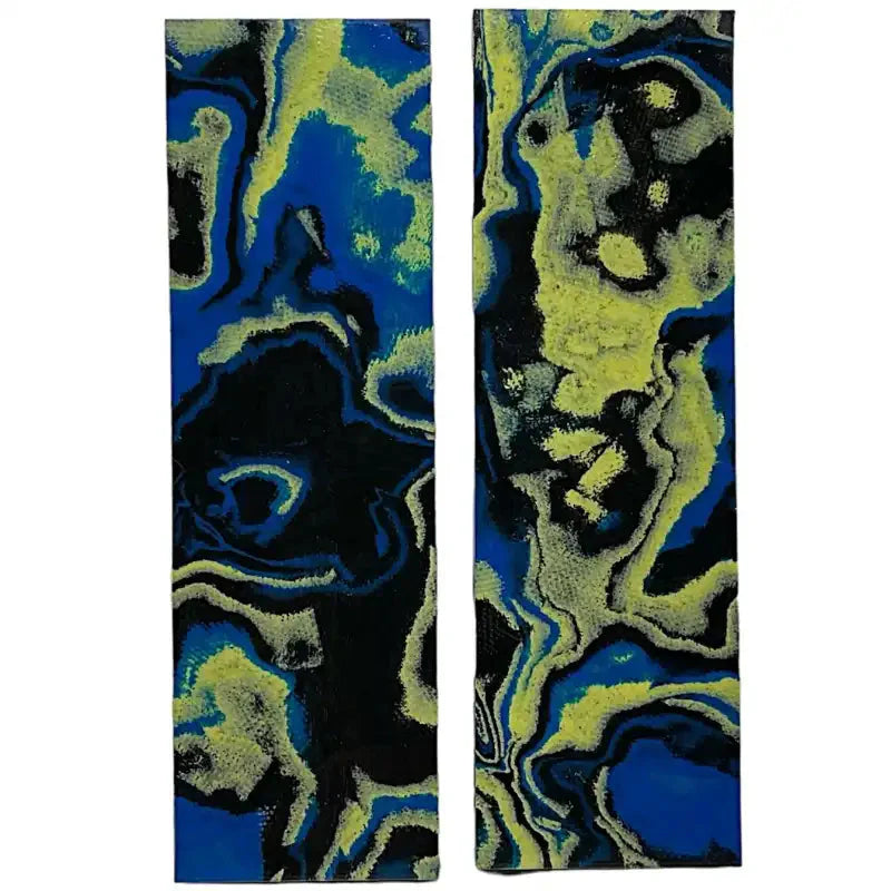 Burl G10 Multicolor Scales- Yellow/Blue/Black (6.35 x 38 x 127mm)