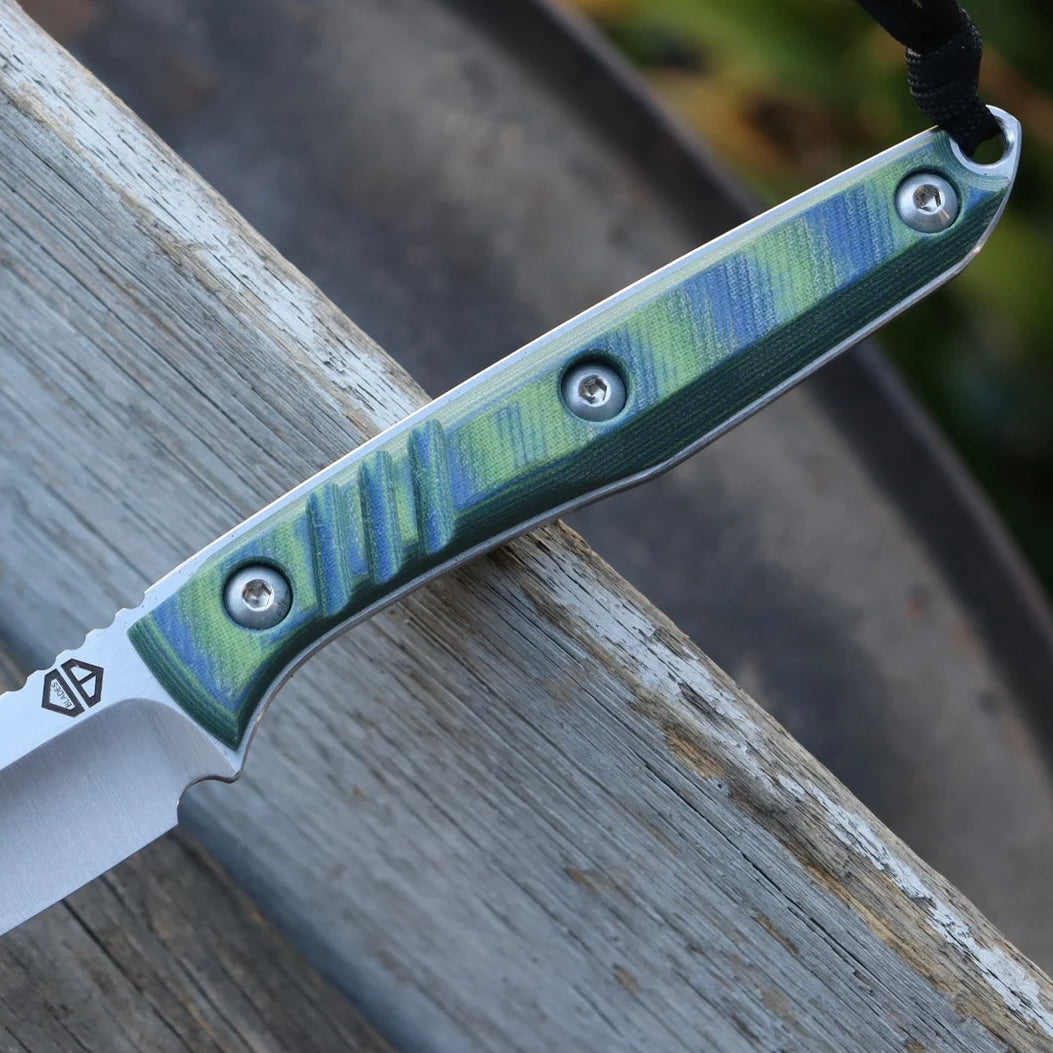 Vibe Composites - Linen Micarta - Blue & Pistachio