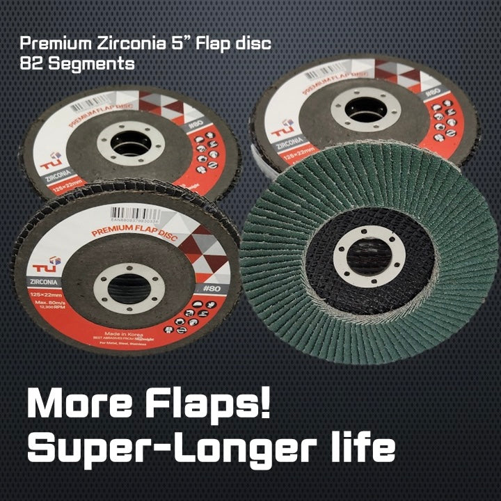 Sunmight Premium Zirconia 5" Flap Disc 10 Packs