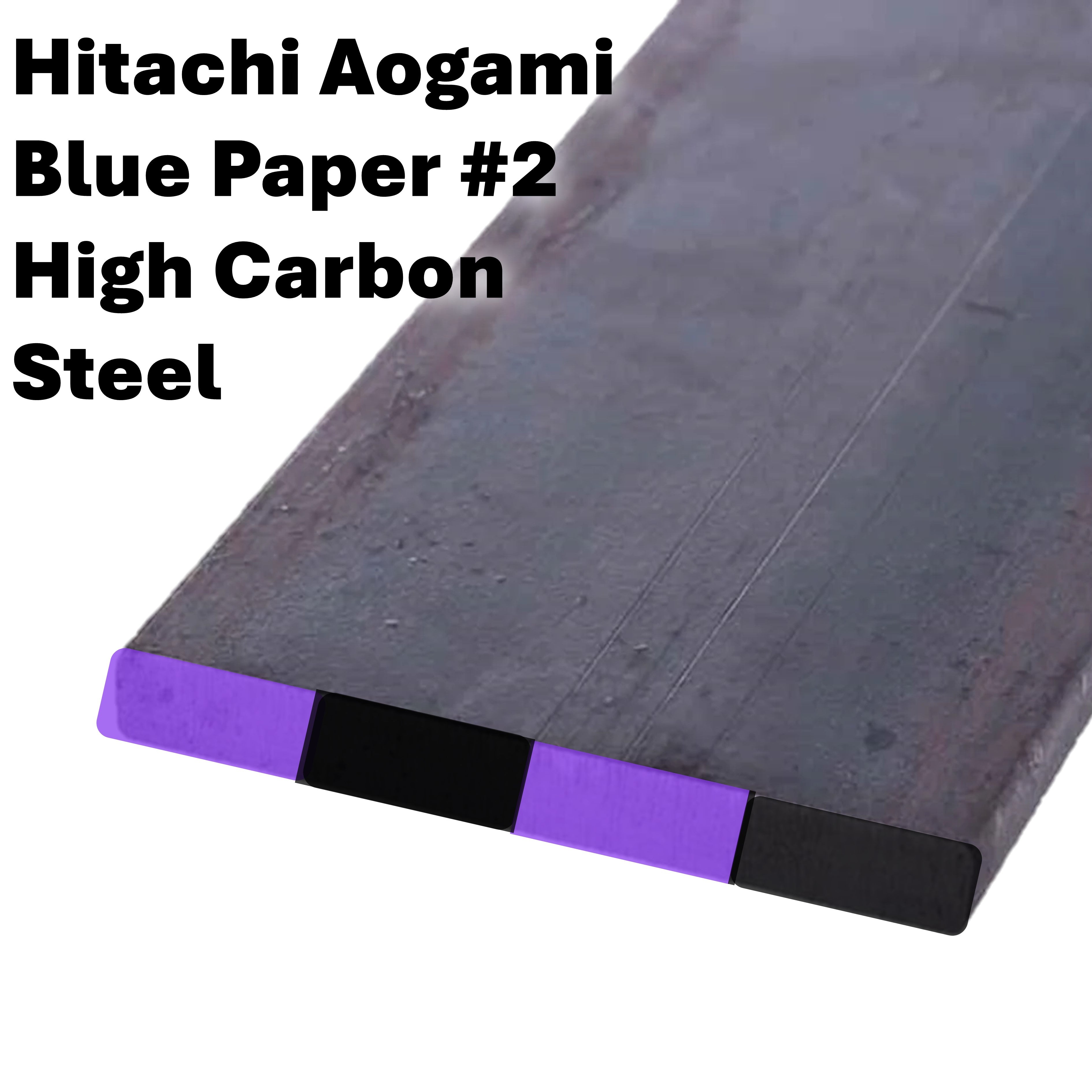 Hitachi Aogami Blue Paper #2 - High Carbon Steel Flat Bars