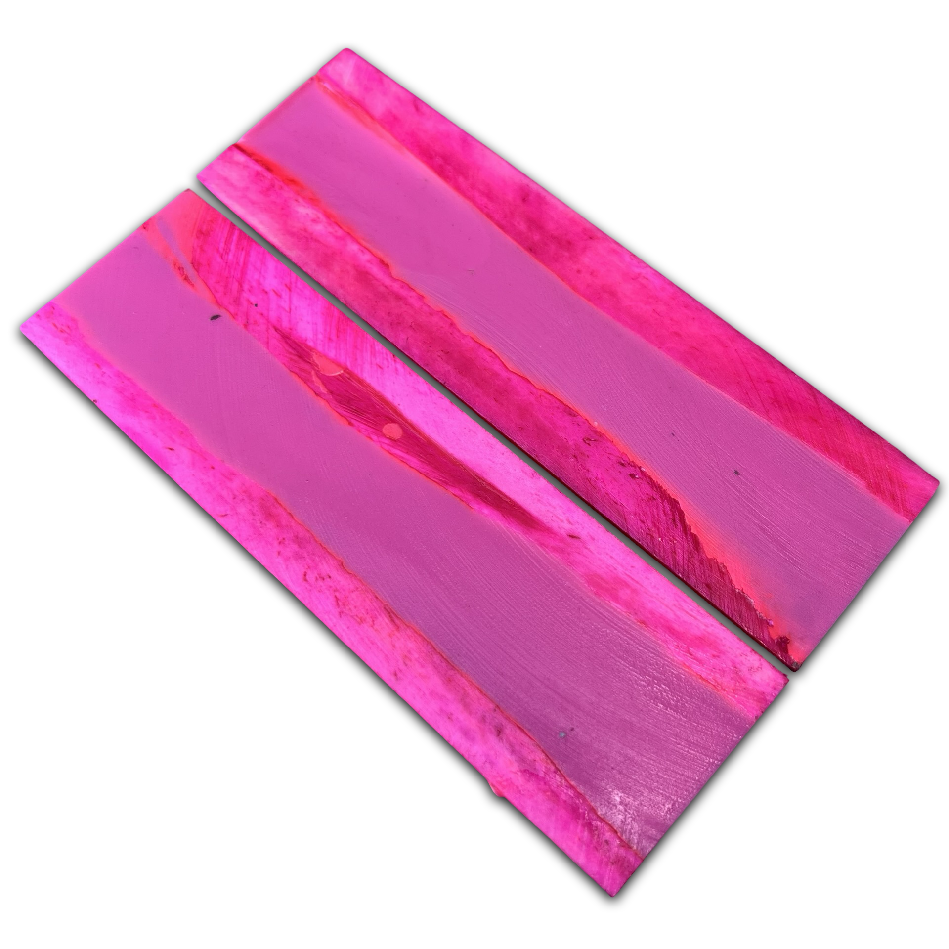 Stabilised Camel Bone Scales - Pink (8x38x127mm)