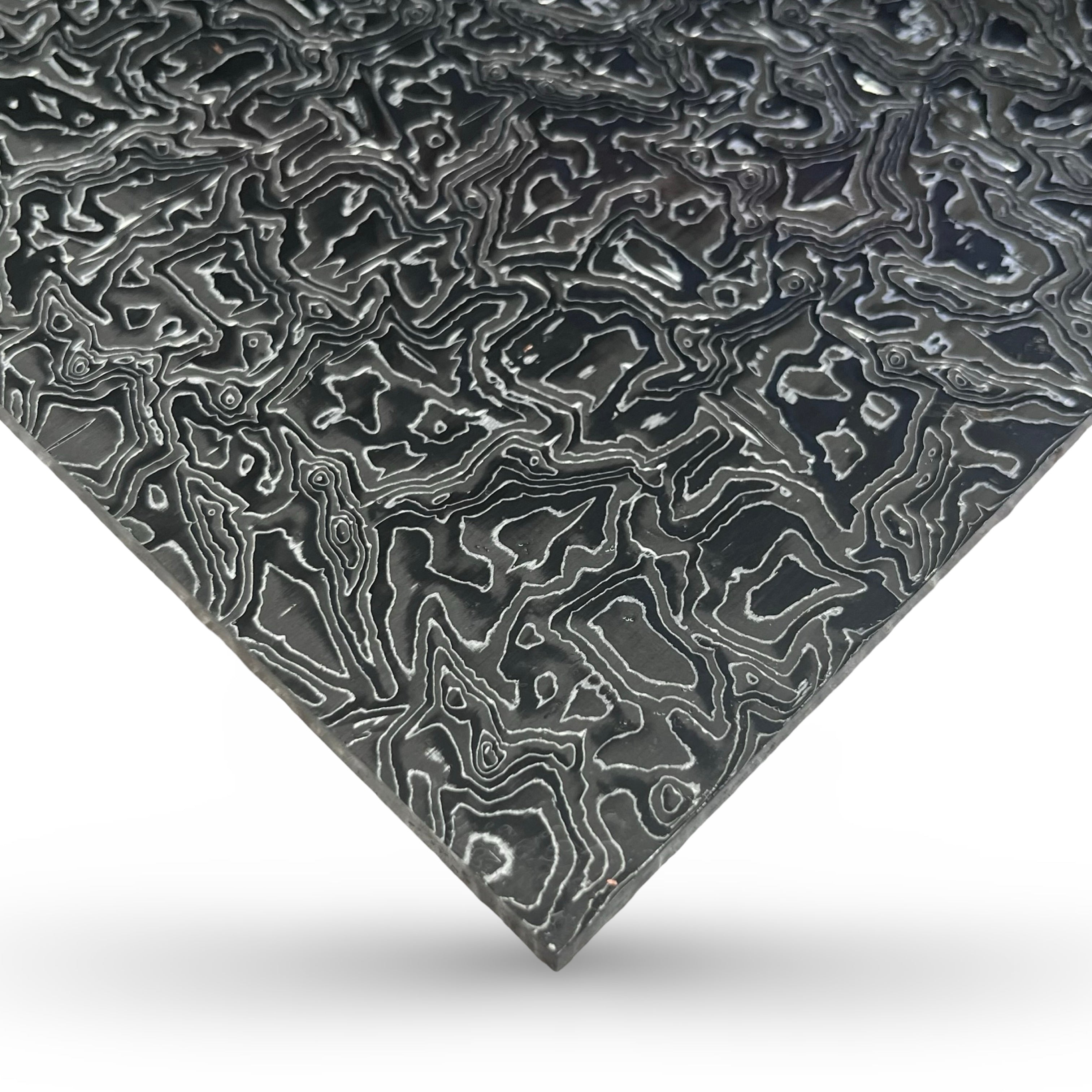 Aluminium Damascus Carbon Fiber Sheets & Scales
