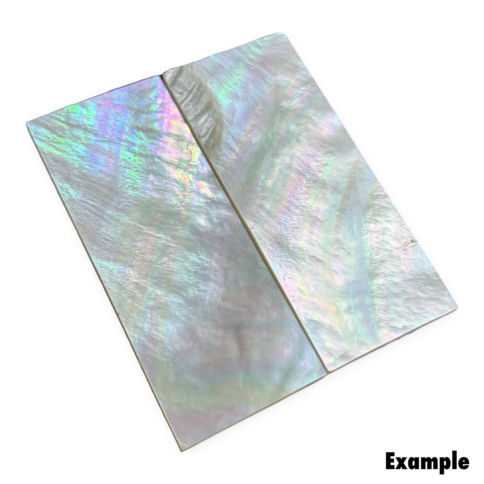 Genuine White Mother of Pearl Scales — 3 x 30 x 75mm