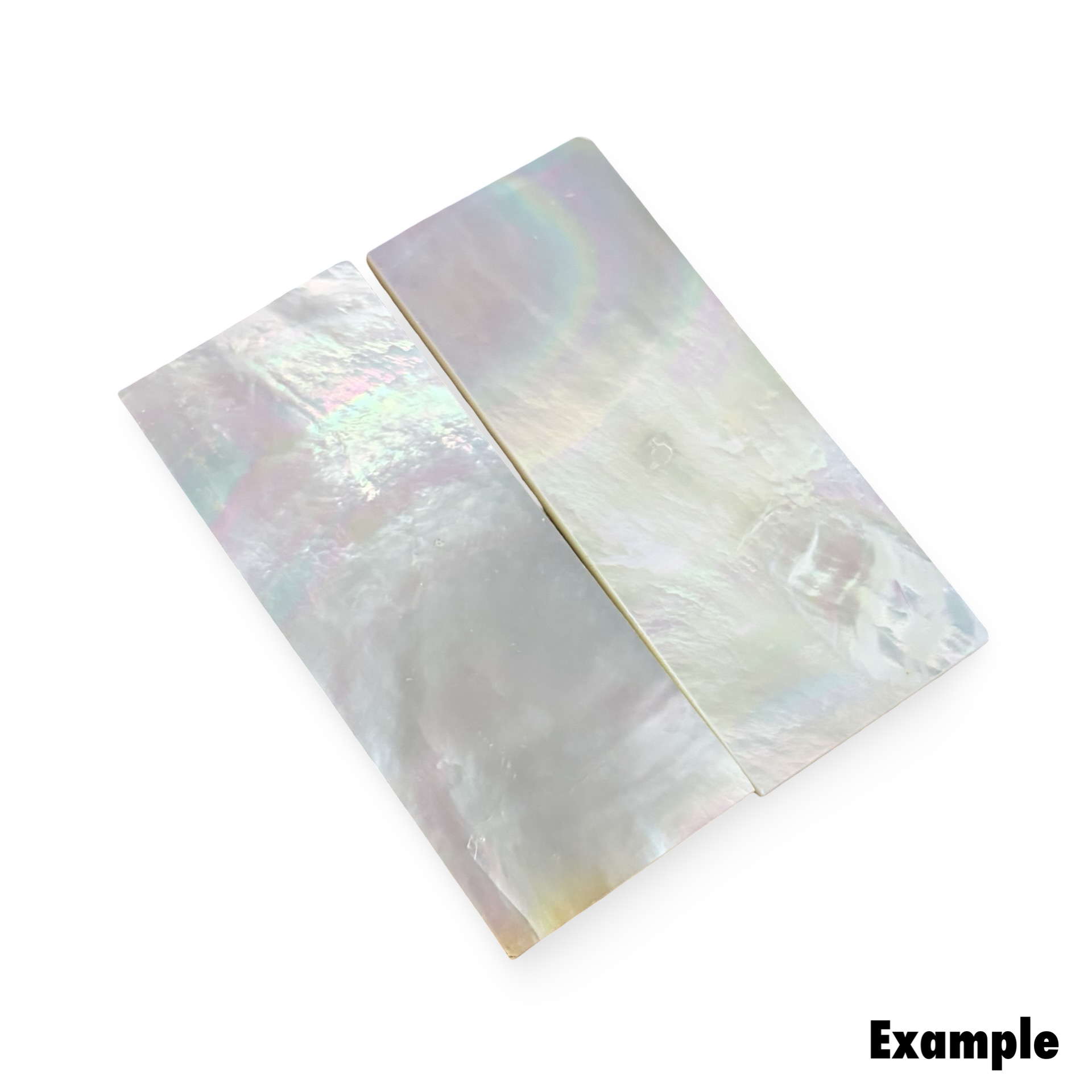 Genuine White Mother of Pearl Scales — 3 x 30 x 75mm