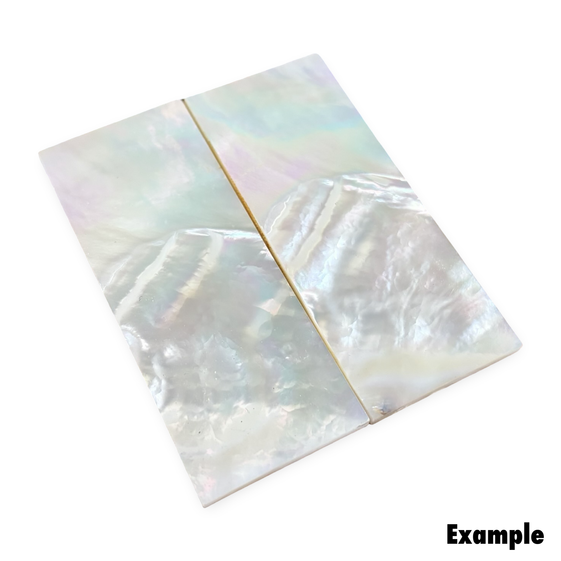 Genuine White Mother of Pearl Scales — 3 x 30 x 75mm