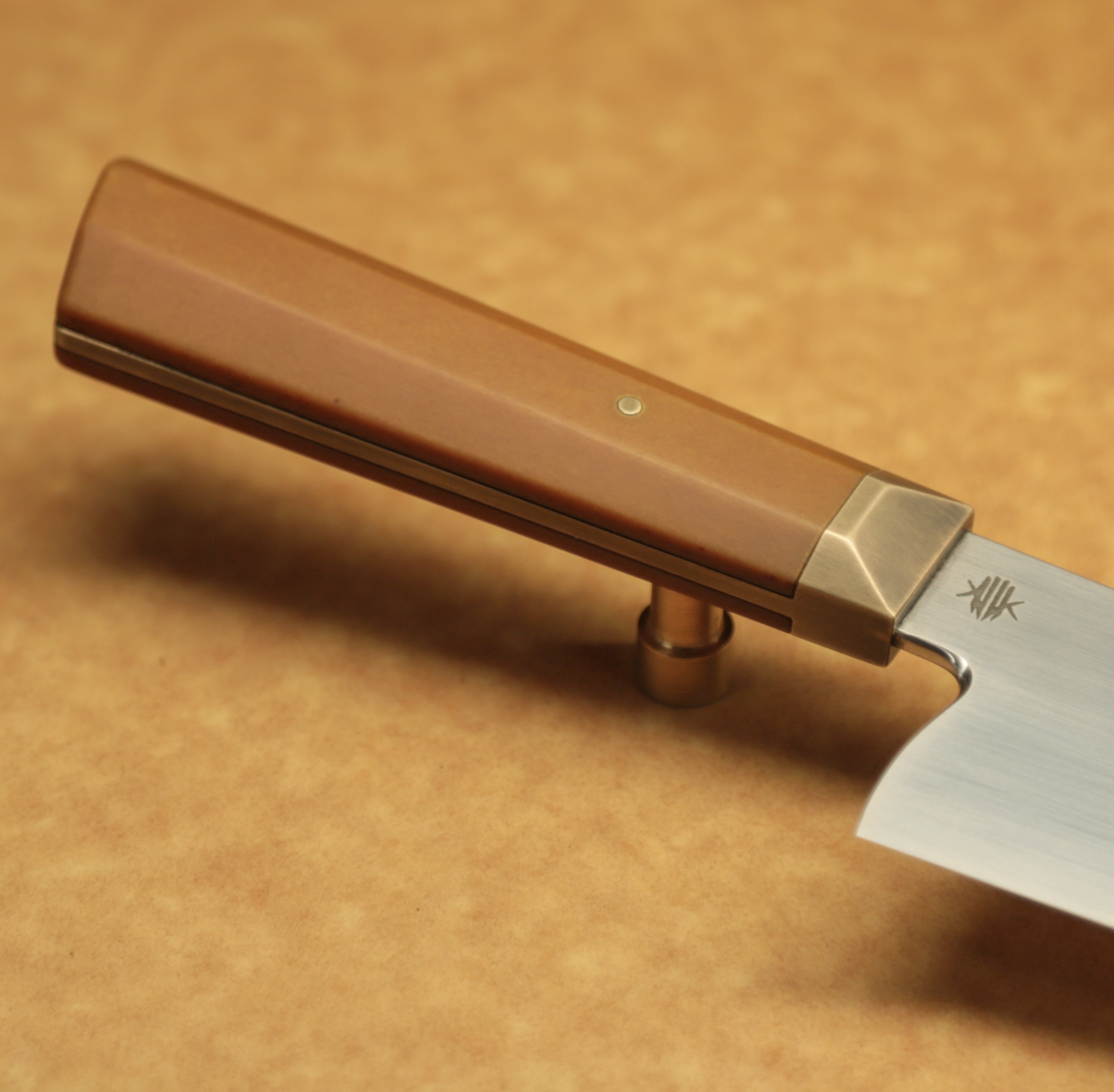 Paper Micarta - Two-Tone Burgundy/Butterscotch - 3/8"