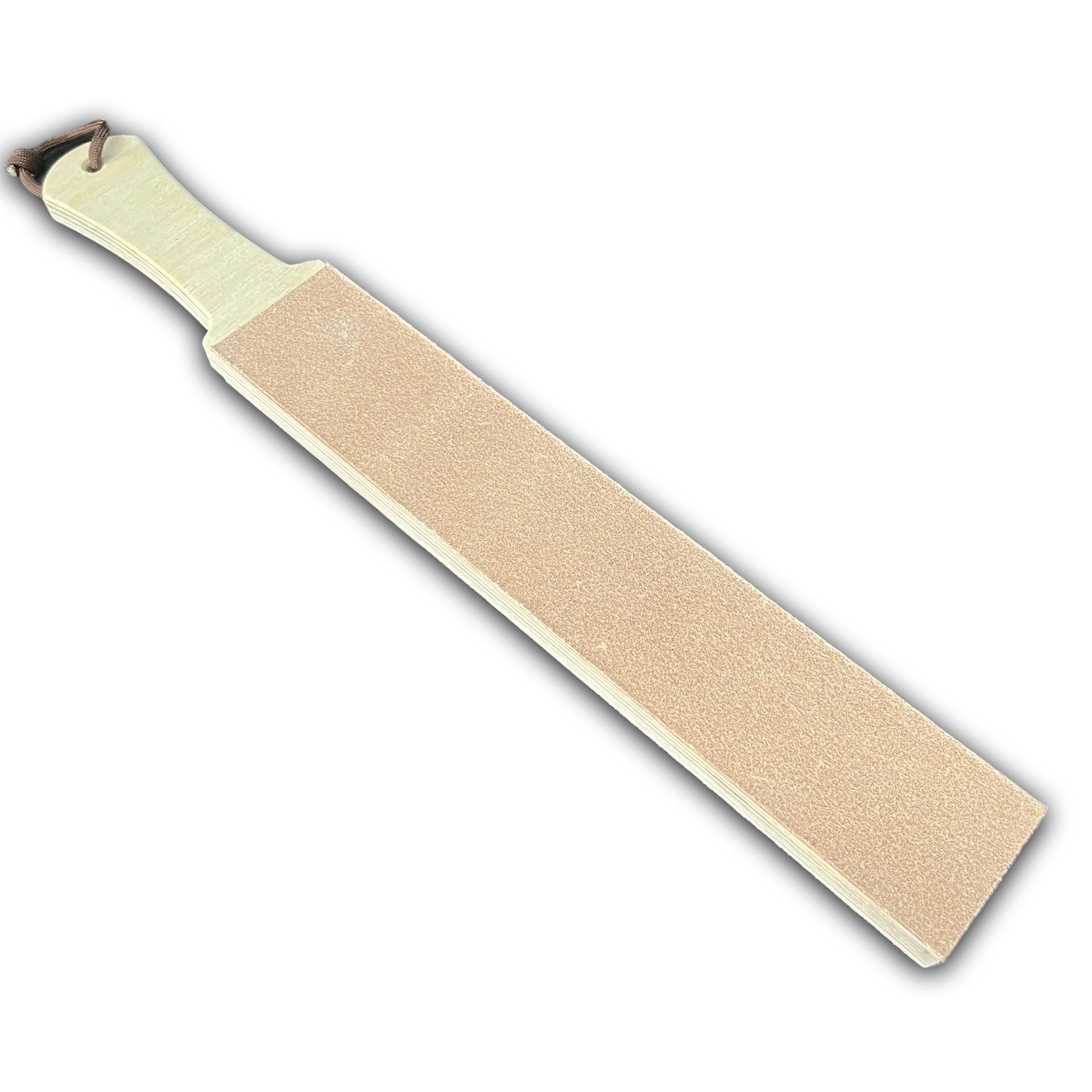 Two-Sided Leather Sharpening Strop with Green Compound Block