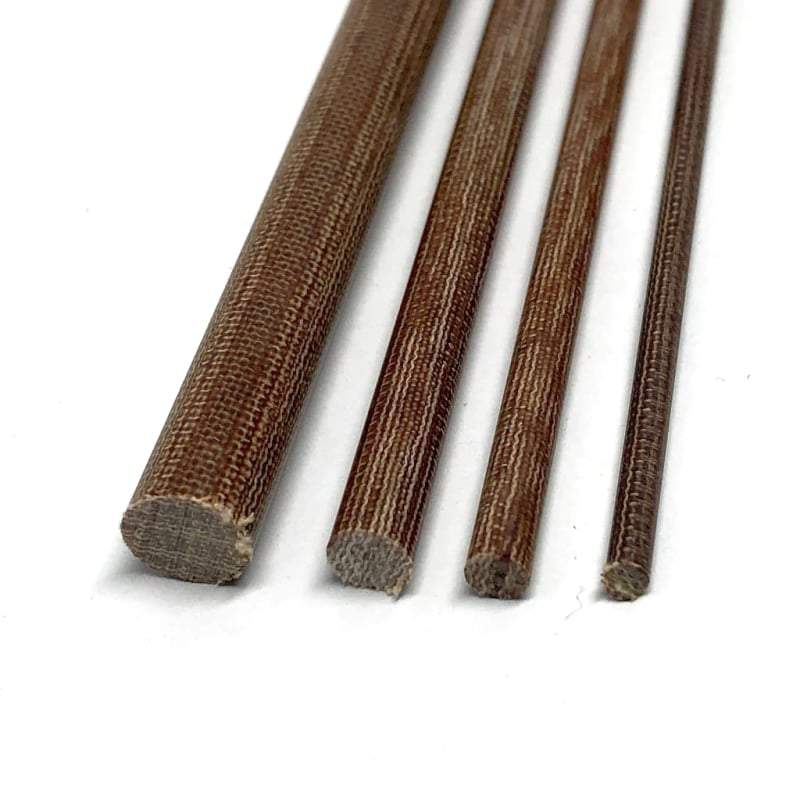 Canvas Micarta Pins & Tubes - Black & Brown