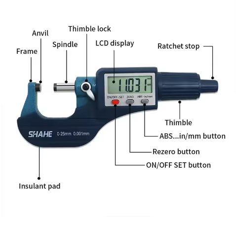 Shahe Digital Micrometers 0-25mm