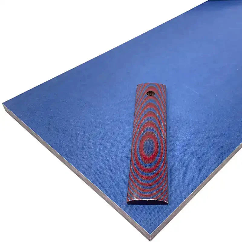 Vibe Composites - Linen Micarta - Blue & Red